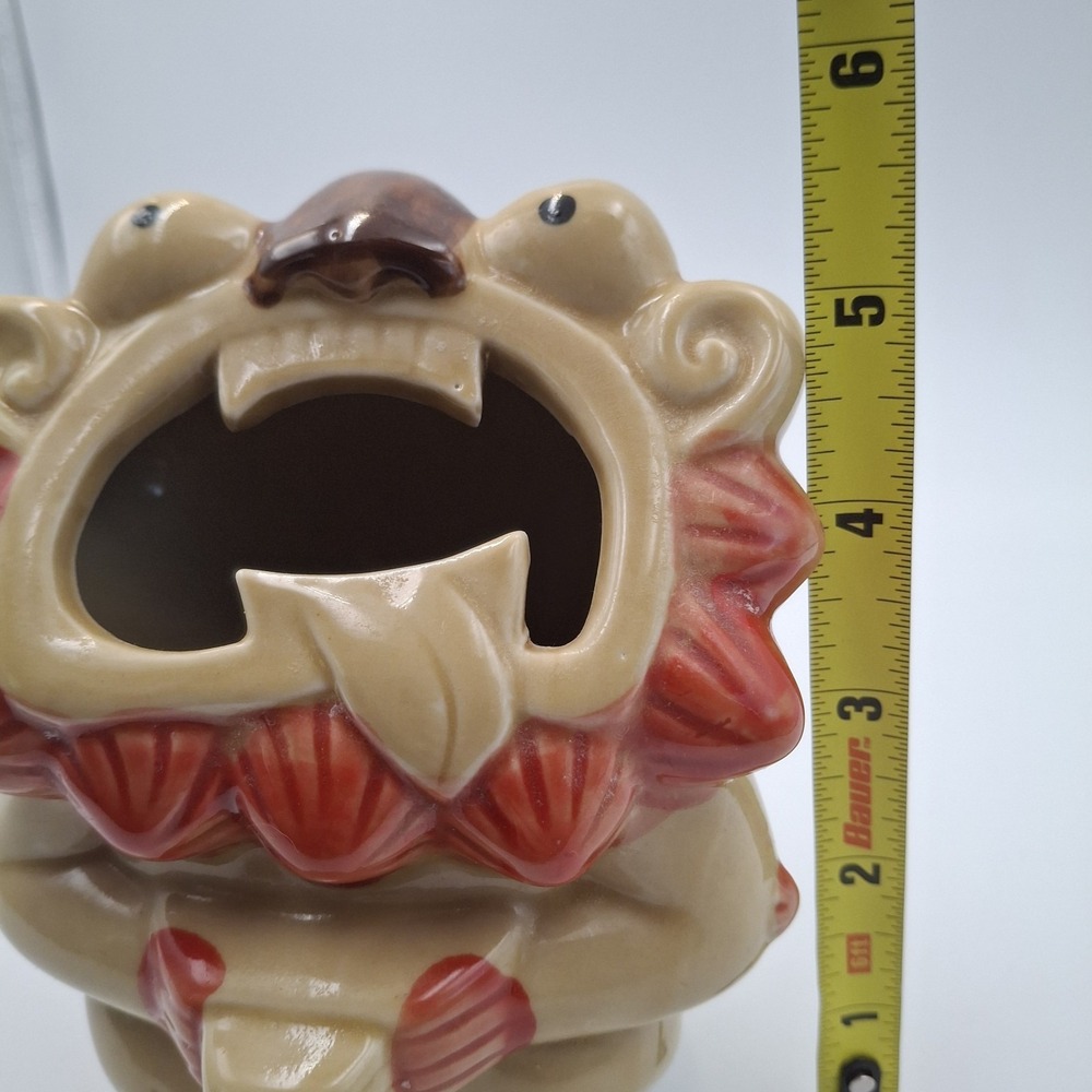 VTG Sam's Restaurant Group Okinawa Shisa Lion Tiki Mug Ryukyu Islands Japan 6" - Picture 8 of 9